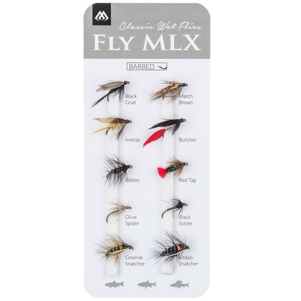 Mikado Sada Umělých Mušek Wet Flies Barbless 10 ks
