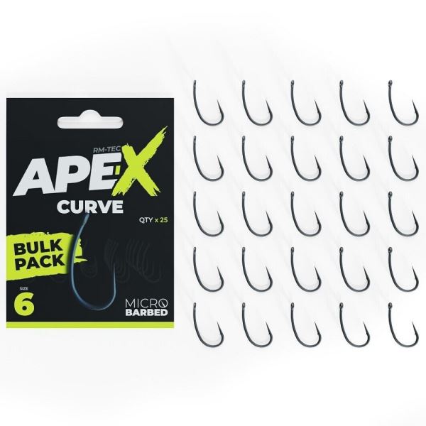 RidgeMonkey Háčky Ape-X Curve Barbed Bulk Pack 25 ks