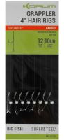 Korum Návazec Grappler 4” Hair Rigs Barbed 10 cm - Velikost Háčku 12 Průměr 0,26 mm Nosnost 10 lb