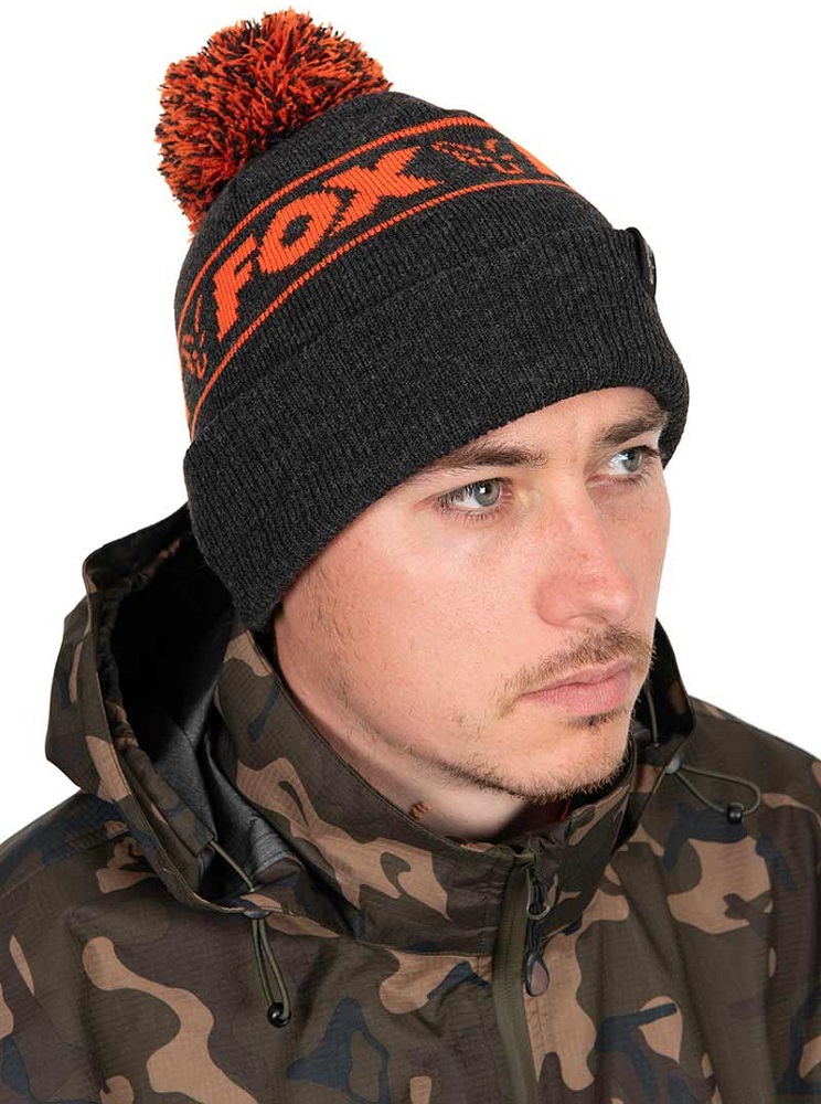 Levně Fox čepice collection bobble black orange