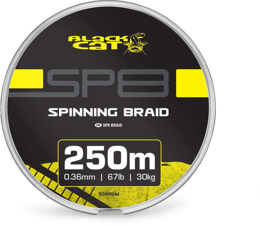 Black cat splétaná šňůrka sp8-braid sky grey 250 m - 0,36 mm 30 kg/67 lb