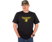 Black Cat Tričko Distressed Logo Black Tee - L