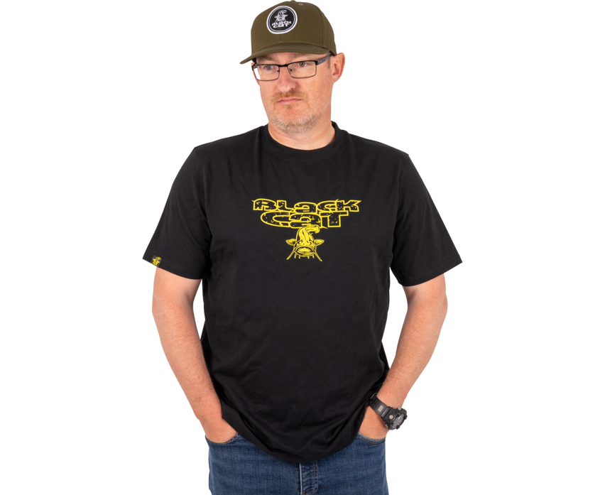 Levně Black cat tričko distressed logo black tee - xl