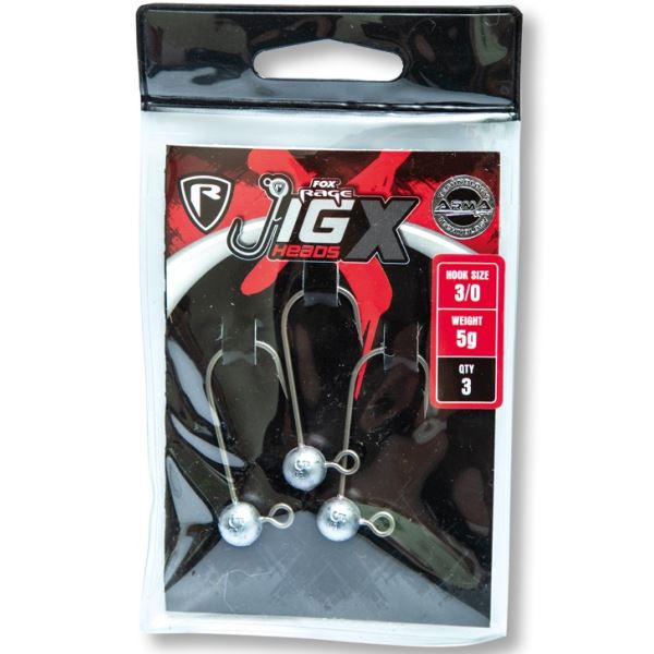 Fox Rage Jigová Hlavička Jig X Jig Heads Háček 5/0 3 ks