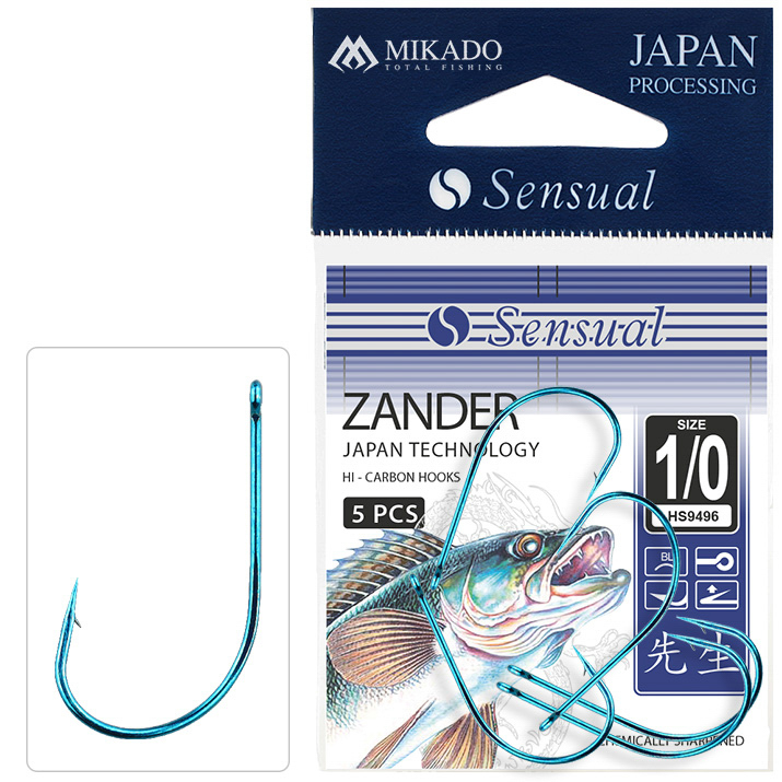 Mikado háčky sensual zander modrý 5 ks - 2/0