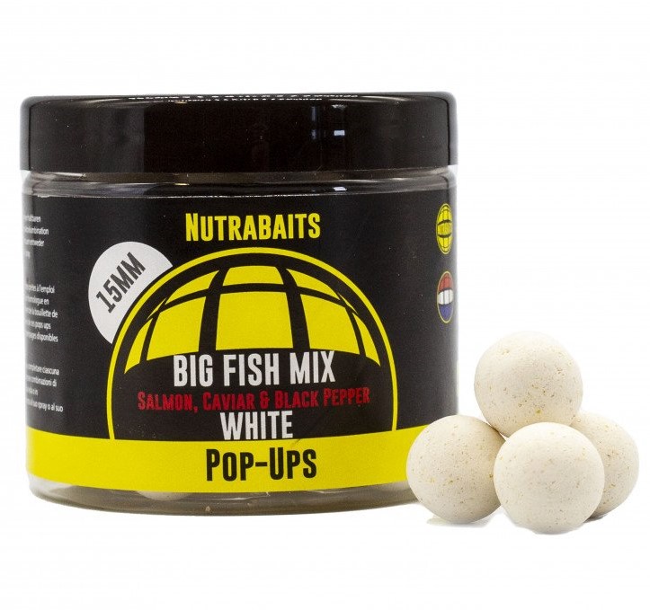 Levně Nutrabaits pop-up big fish mix (salmon caviar black pepper) 15 mm