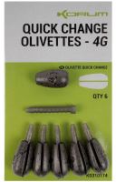Korum Rychlovýměnná Zátěž Quick Change Olivettes - 4 g