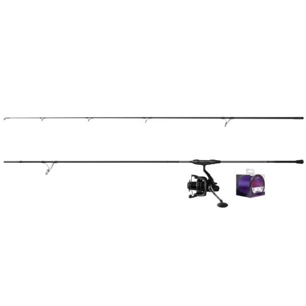 Delphin Kaprařský set CorsaBLACK NERO Prut 3,6 m 3 lb 2-díl + Naviják 8T + Vlasec 0,30 mm