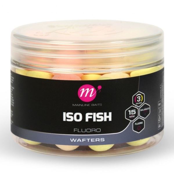 Mainline Balanced Boilie Fluoro Wafters Pink Yellow White 15 mm