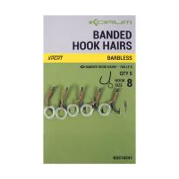 Korum Háček s Gumičkou Banded Hook Hairs Barbless