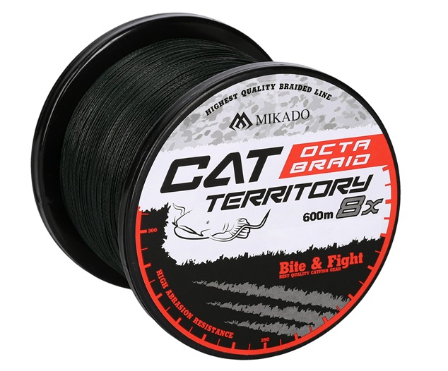 Mikado splétaná šňůra cat territory octa braid zelená 600 m - 0,40 mm 39,8 kg