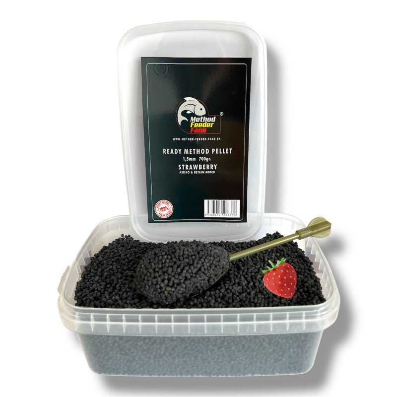Levně Method feeder fans pelety ready method 700 g 1,5 mm - jahoda