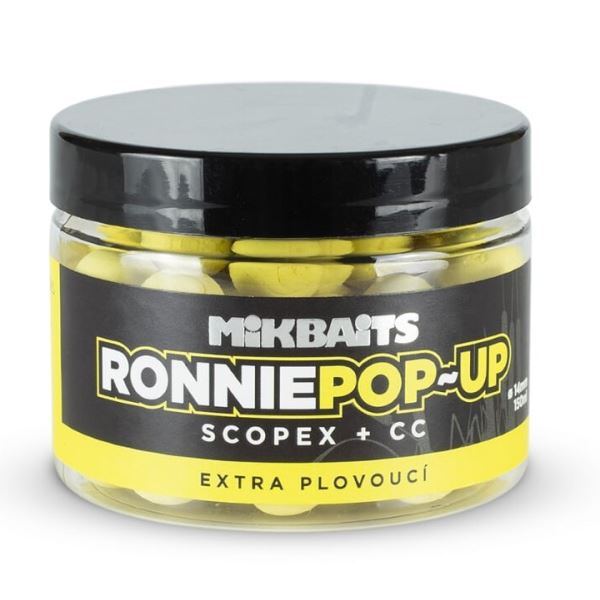 Mikbaits Plovoucí Boilie Ronnie Scopex + CC 150 ml