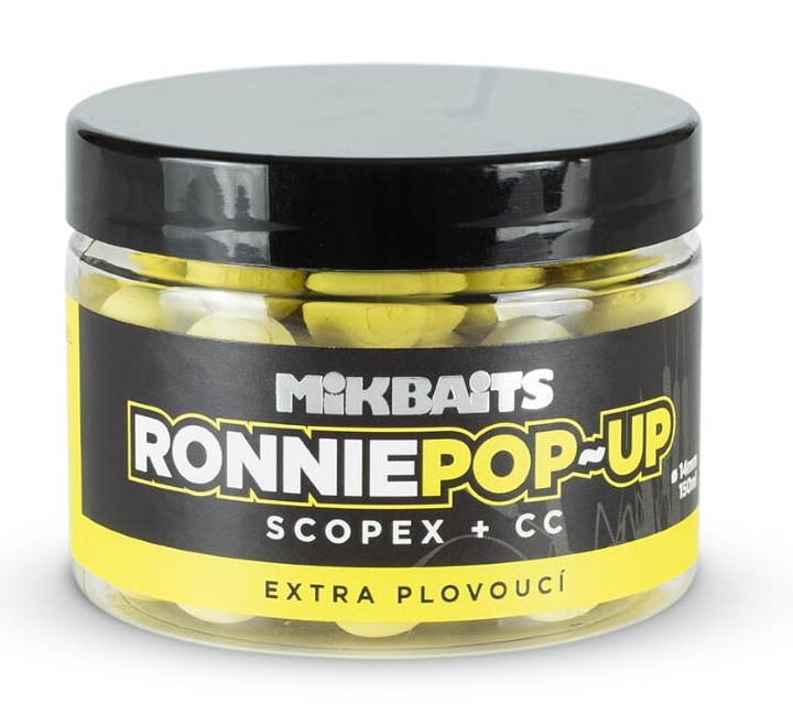 Mikbaits plovoucí boilie ronnie scopex + cc 150 ml - 14 mm