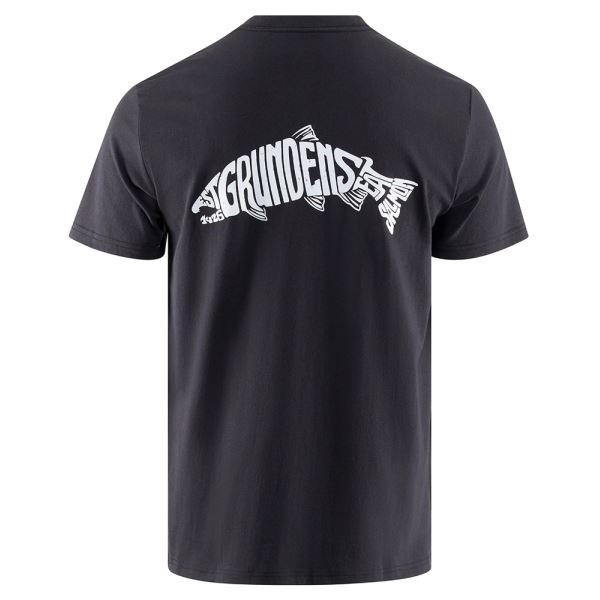 Grundéns Tričko Eat Your Words HD Pocket Tee Salmon Graphic Black