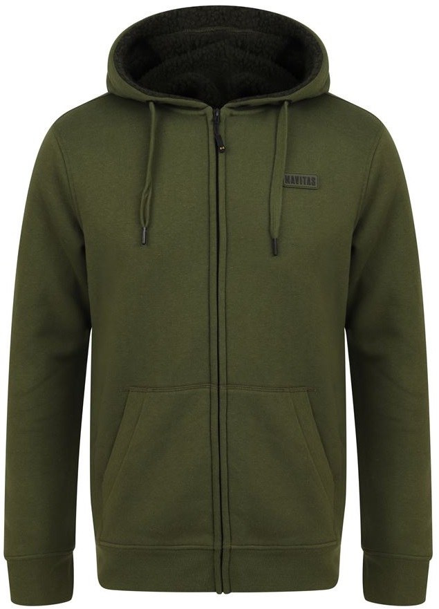 Levně Navitas mikina sherpa zip hoody green - xxl