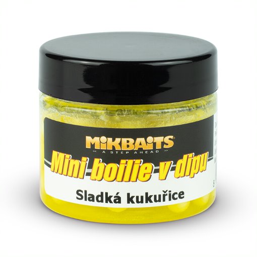 Mikbaits mini boilie v dipu 6-8 mm 50 ml-sladká kukuřice