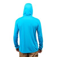 Grundéns Funkční UV Mikina Tough Sun Hoodie Azure (4)