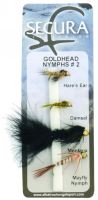 Secura Flyfishing Mušky Goldhead Nymphs #2 4 ks Secura Flyfishing Mušky Goldhead Nymphs #2 4 ks
