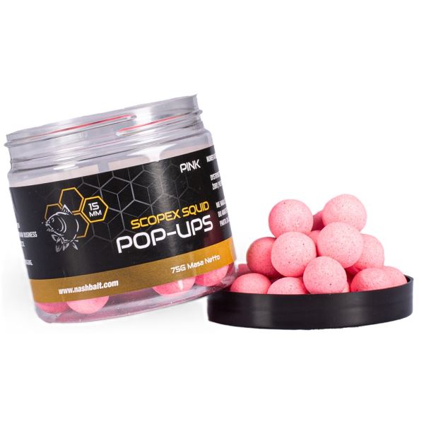 Nash Plovoucí Boilie Pop Ups Scopex Squid Pink 75 g