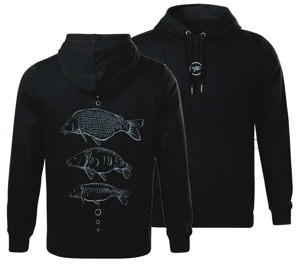 Giants fishing mikina tři kapři černá - xxxl