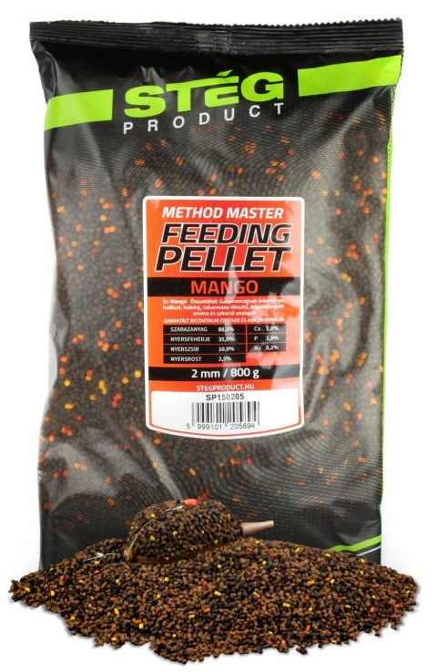 Levně Stég pelety feeding pellet 800 g 2 mm - mango