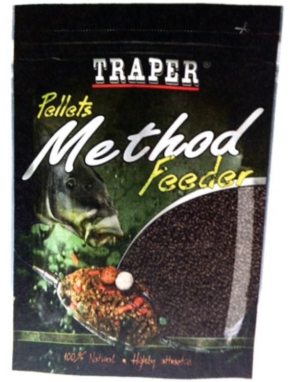 Levně Traper pelety method feeder halibut černý 500 g - 2 mm