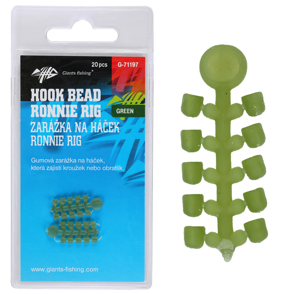 Giants fishing zarážka na háček hook bead for ronnie rig green 20 ks