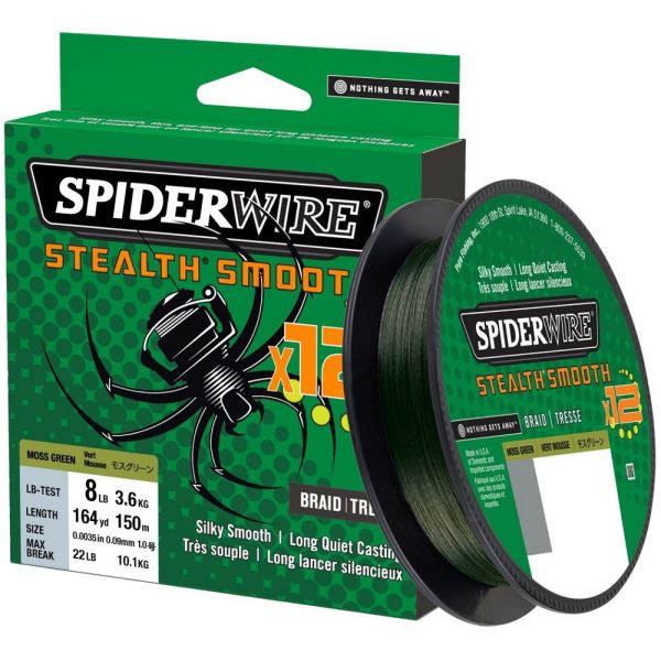 Spiderwire Splétaná Šňůra Stealth Smooth 12 Zelená 150 m