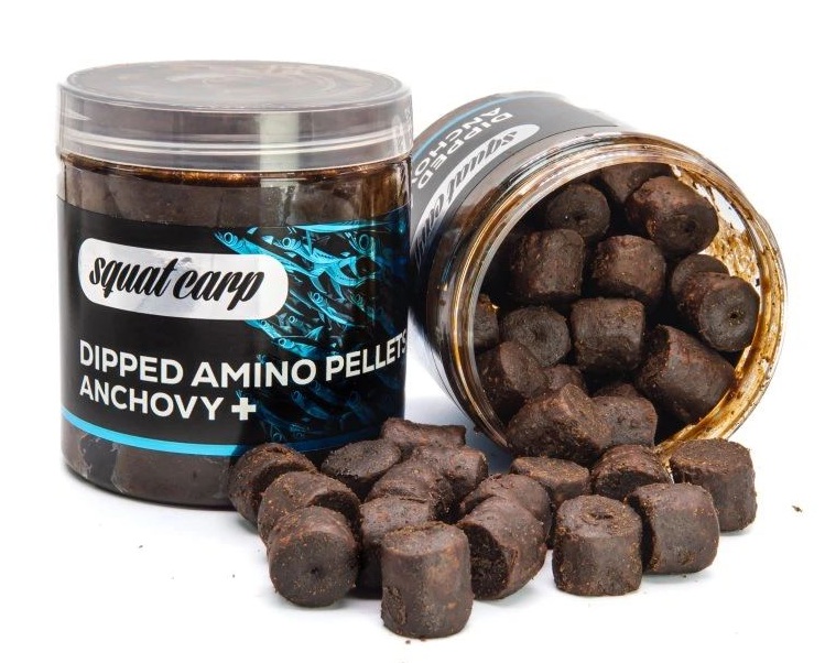 Levně Squat carp amino pelety v dipu anchovy+ 180 g 15 mm