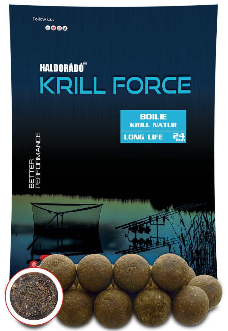 Haldorádó boilies krill force long life natur 700 g - 30 mm