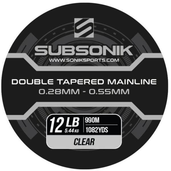 Sonik Ujímaný Vlasec Subsonik Double Tapered Main Line Clear 990 m
