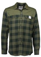 Aqua Flanelová Košile Long Sleeve Green Check Flannel Shirt