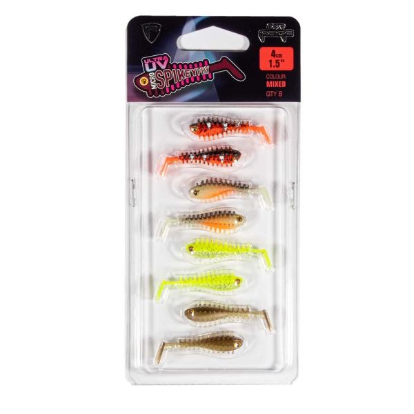 Fox Rage Gumová Nástraha Micro Spikey Mixed Colour Lure Pack 4 cm