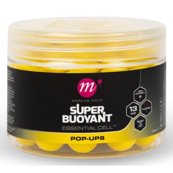 Mainline Plovoucí Boilie Super Buoyant Pop-Ups Essential Cell 150 ml 13 mm