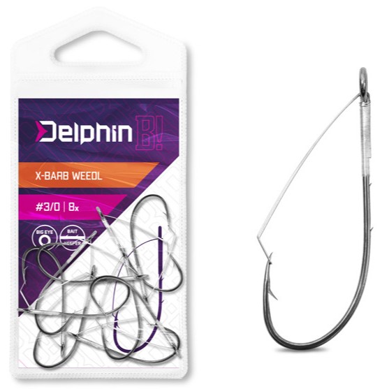 Delphin háčky na čeburašku b! x-barb weedl 8 ks - 3/0