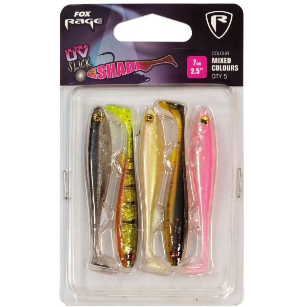 Fox Rage Gumová Nástraha Slick Shad UV Mixed Colour Packs