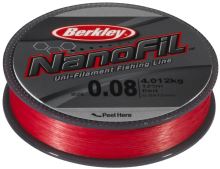 Berkley Vlasec Nanofil Červený 125 m-Průměr 0,10 mm / Nosnost 5,732 kg
