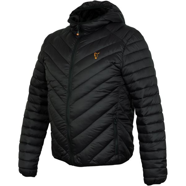 Fox Bunda Collection Quilted Jacket Black Orange