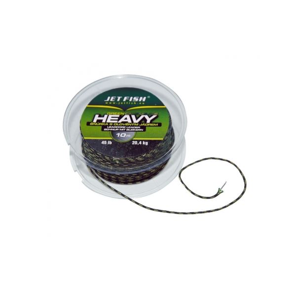 Jet Fish návazcová šňůra Heavy Camouflage 10 m 45 lb Barva GREEN CAMU