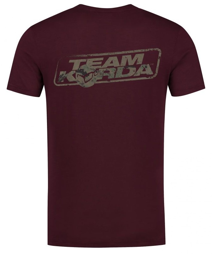 Levně Korda tričko tk digi kamo tee burgundy - xl