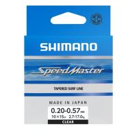 Shimano Ujímaný Šokový Vlasec Speedmaster Surf Taper Clear 10x15 m - 0,26-0,57 mm