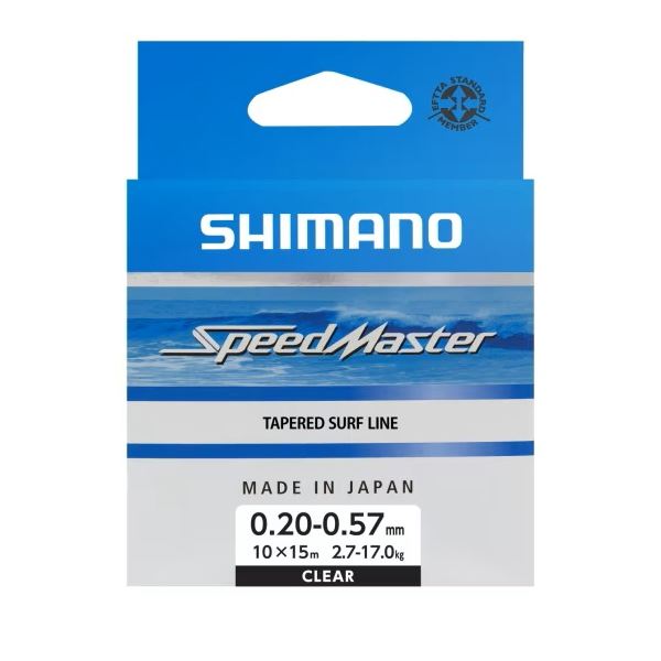 Shimano Ujímaný Šokový Vlasec Speedmaster Surf Taper Clear 10x15 m