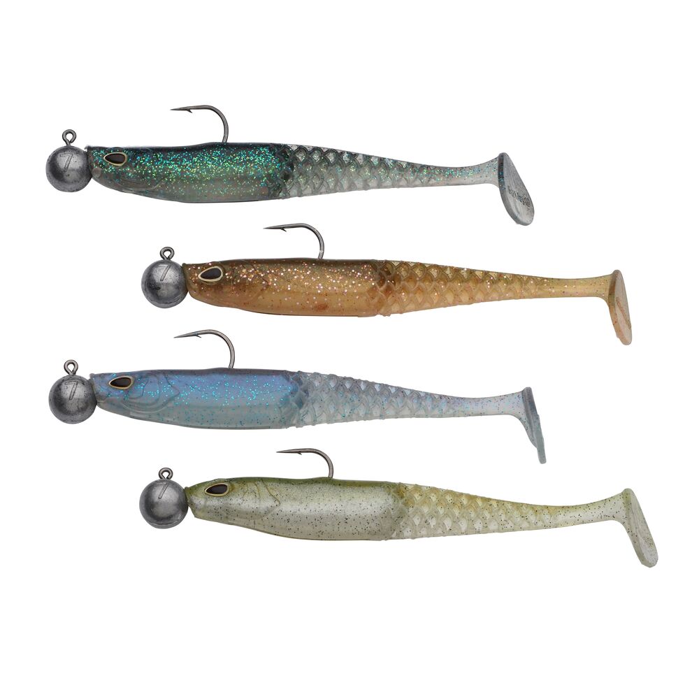Berkley sada gumových nástrah powerbait cullshad slim rtf dark water mix 4 ks - 10 cm 7 g