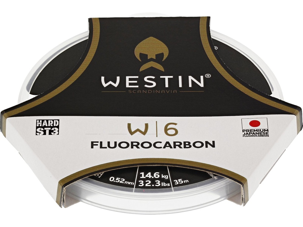 Levně Westin fluorocarbon w6 st3 clear 50 m - 0,30 mm 6,1 kg