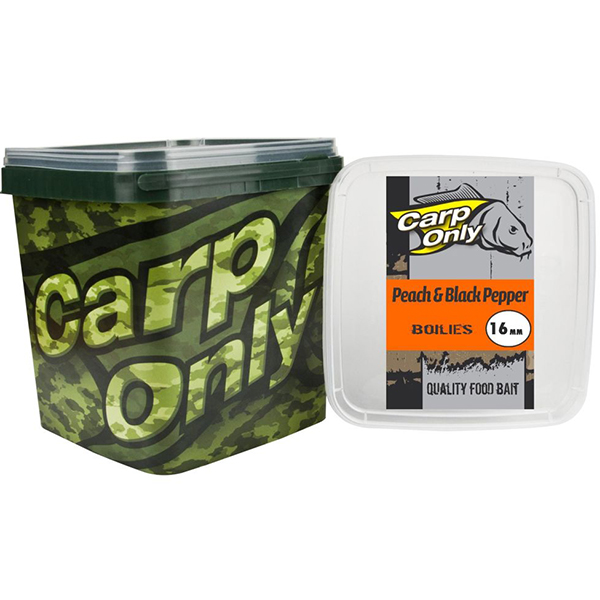 Levně Carp only boilies peach & black pepper 3 kg-20 mm