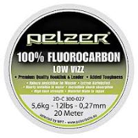Pelzer - Návazcový vlasec  Fluorocarbon 20 m crystal-Průměr 0,27 mm / Nosnost 12 lb / 5,6 kg