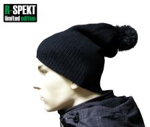 R-SPEKT Kulich pompom DUO beanie style černý (1)