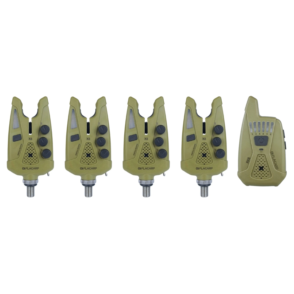Levně Flacarp sada signalizátorů x8+rx8 4+1 speciální barevná edice - khaki