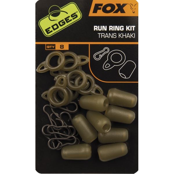 Fox Montáž Edges Run Ring Kit Trans Khaki 8ks